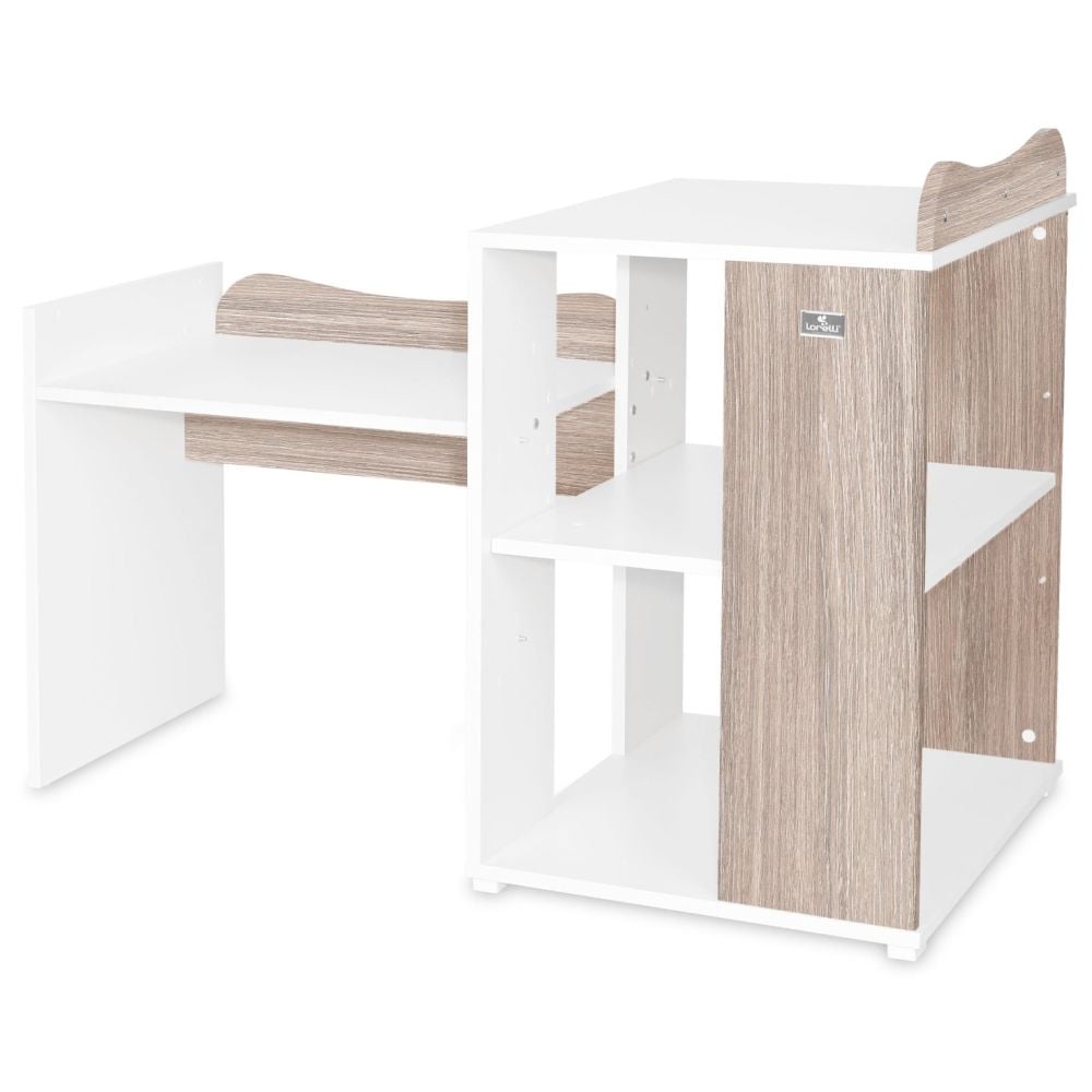 Patut modular multifunctional Lorelli, 5 configurari, diferite 190 x 72 cm, Multi White Coffe