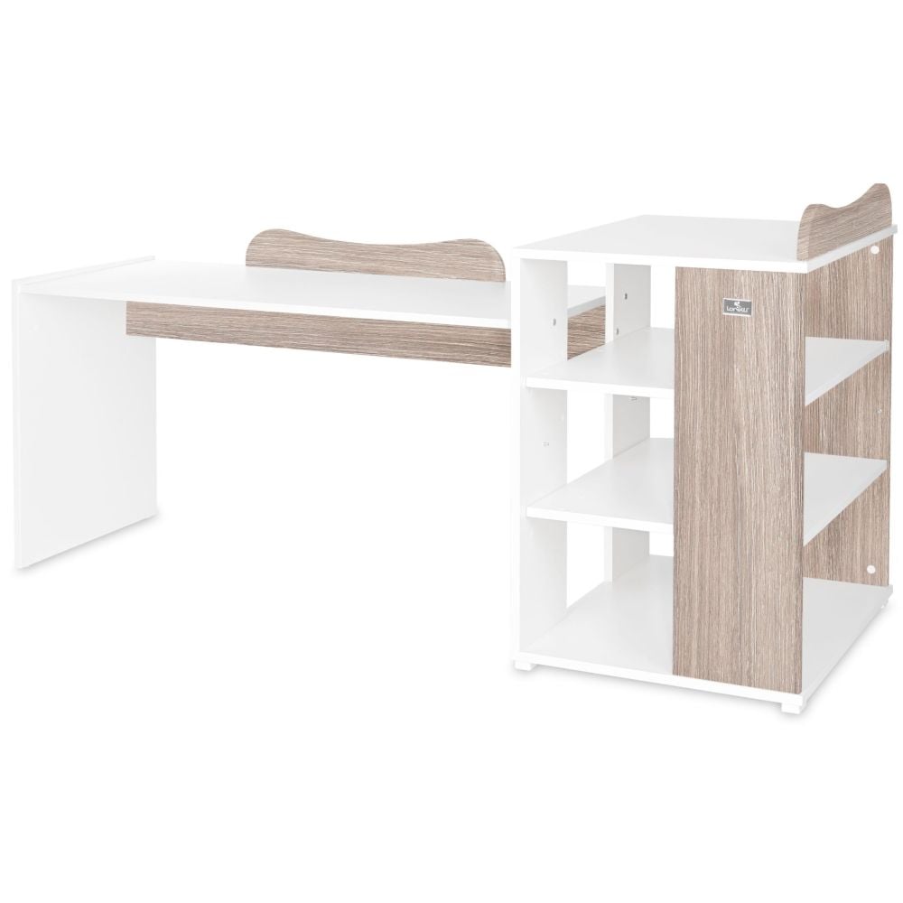 Patut modular multifunctional Lorelli, 5 configurari, diferite 190 x 72 cm, Multi White Coffe