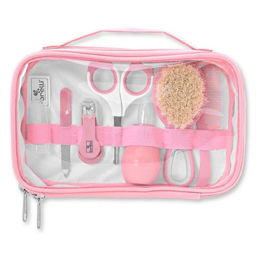 Set de ingrijire bebelusi, Lorelli, 7 produse esentiale, 0 luni+, Blush Pink