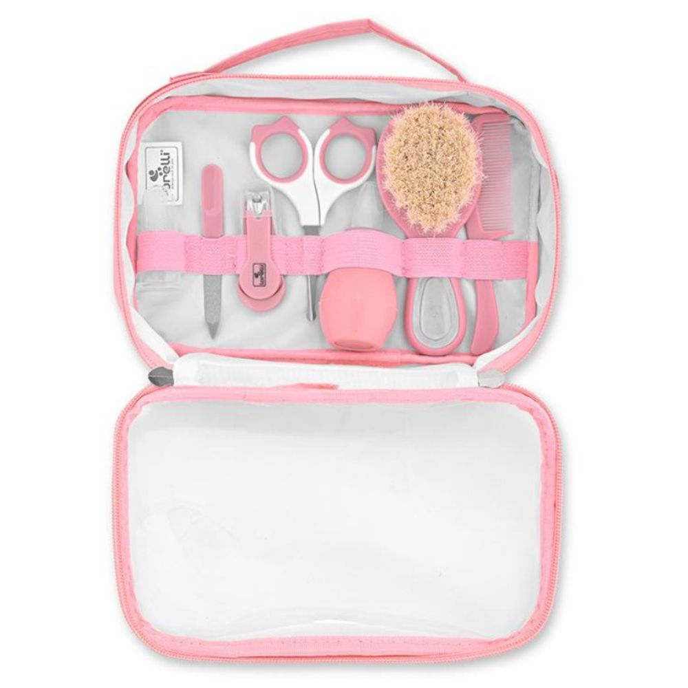 Set de ingrijire bebelusi, Lorelli, 7 produse esentiale, 0 luni+, Blush Pink