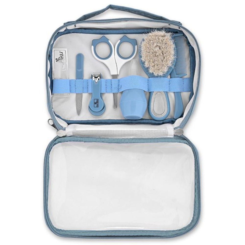 Set de ingrijire bebelusi, Lorelli, 7 produse esentiale, 0 luni+, Moonlight Blue