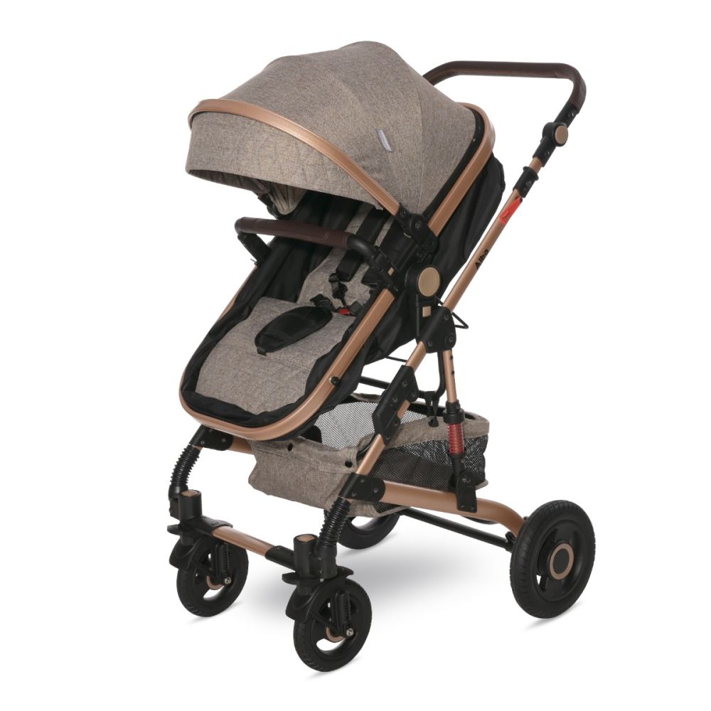 Carucior transformabil, Lorelli Alba Premium, set adaptori pentru cosulet auto inclus, Pearl Beige