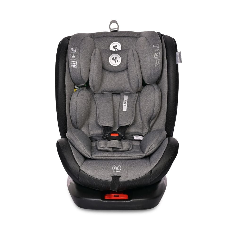 Scaun auto, Lorelli Ares, Isofix, i-Size, rotativ 360 grade, 40-150 cm, 0 luni-12 ani, Grey