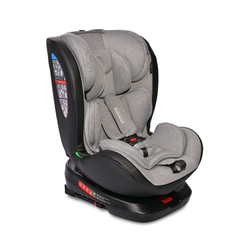 Scaun auto, Lorelli Nebula, i-Size, Isofix, rotativ, 0 luni-12 ani, 40-150 cm, Grey