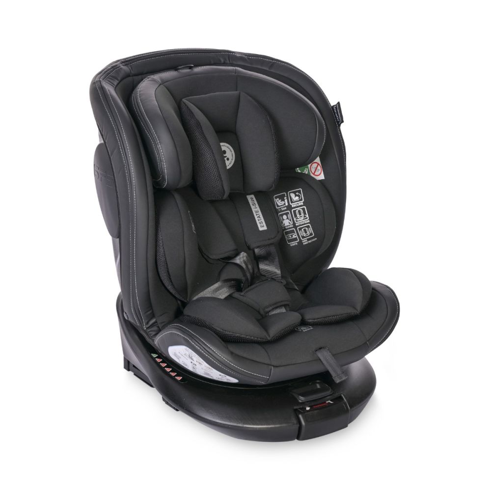 Scaun auto, Lorelli Estate, Isofix, 0 luni-12 ani, 40-150 cm, Black Jasper