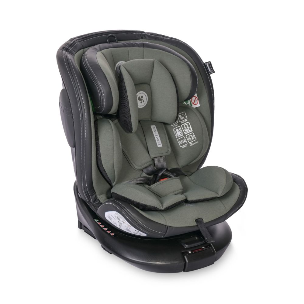 Scaun auto, Lorelli Estate, Isofix, 0 luni-12 ani, 40-150 cm, Green