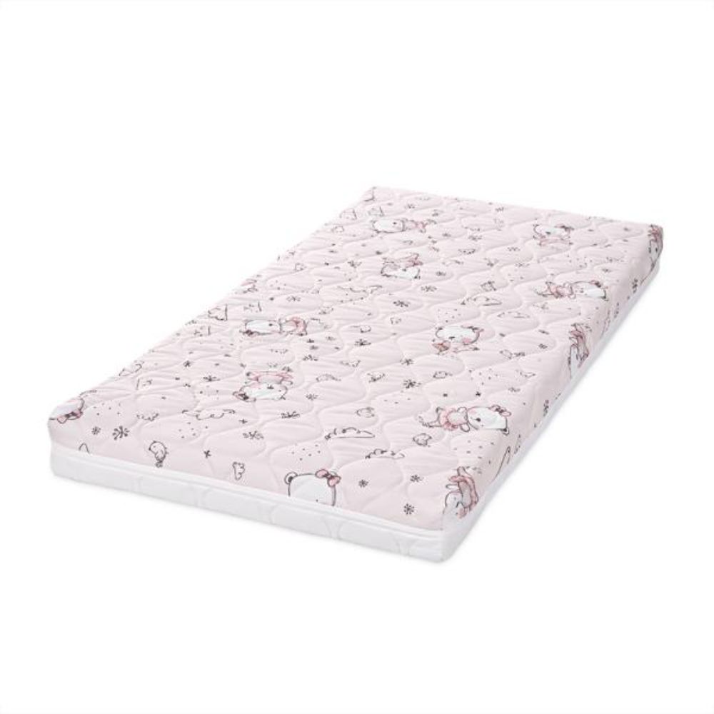 Saltea pat, Lorelli Havana, 60 x 120 x 10 cm, cocos si spuma elastica, Pink Ballerina Bear