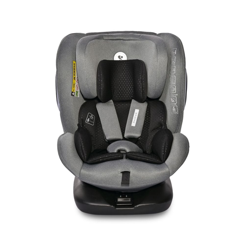 Scaun auto, Lorelli Phoenix, i-Size, Isofix, rotativ, 0 luni-12 ani, 40-150 cm, Grey Jasper