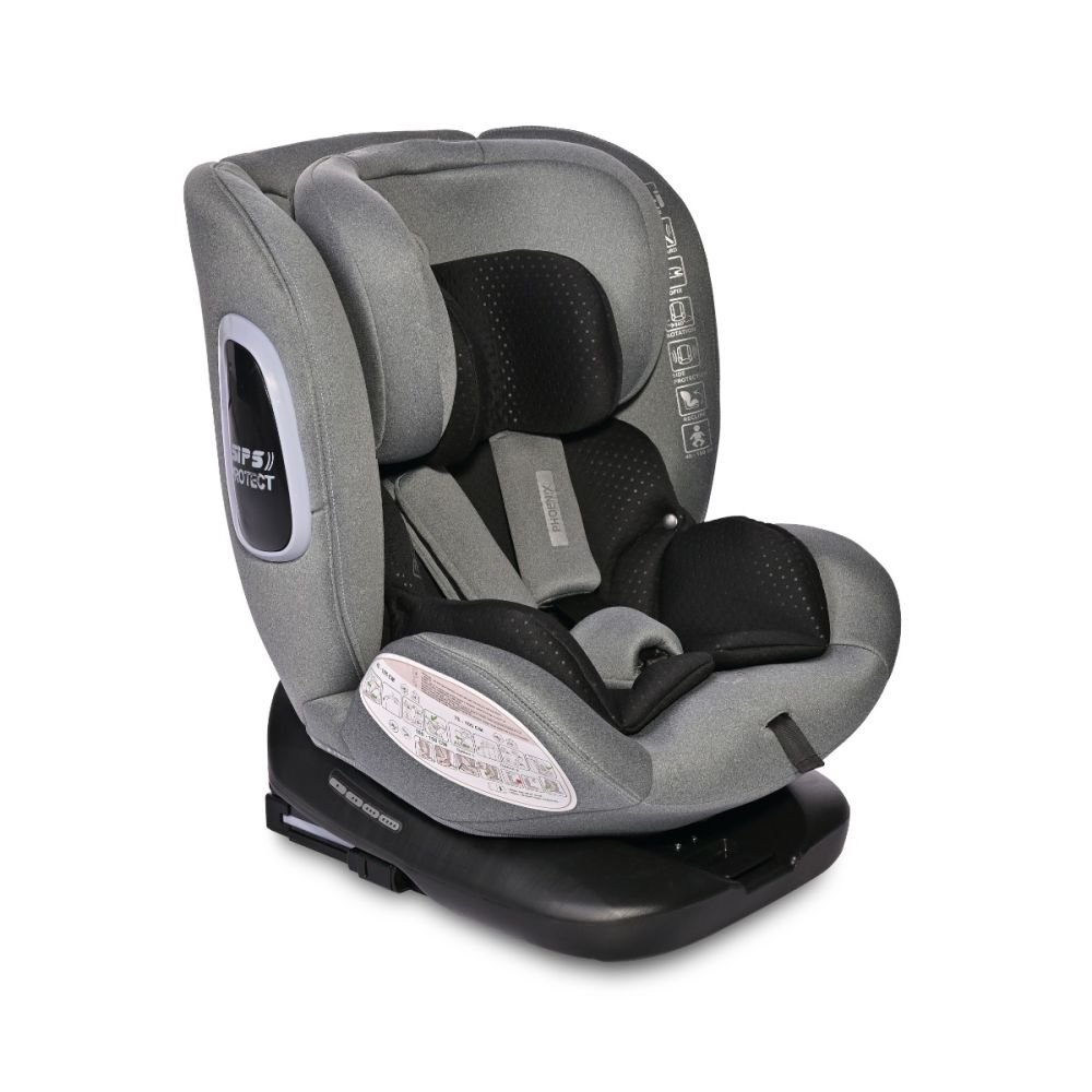 Scaun auto, Lorelli Phoenix, i-Size, Isofix, rotativ, 0 luni-12 ani, 40-150 cm, Grey Jasper