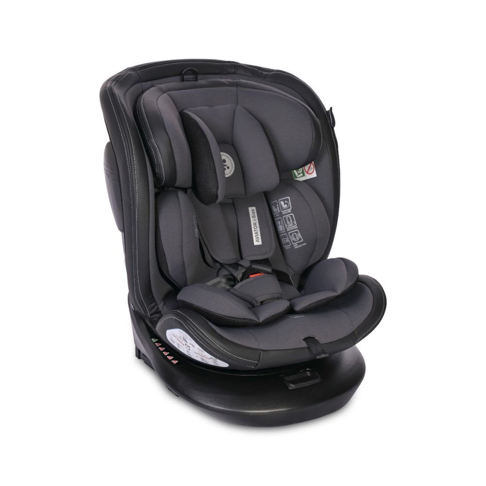 Scaun auto, Lorelli Aviator, Isofix, i-Size, 0 luni-12 ani, 40-150 cm, Grey