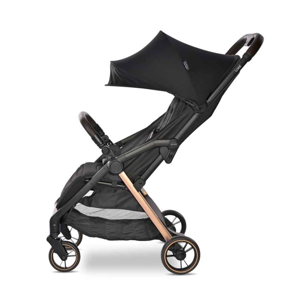 Carucior pentru nou-nascut autofold, Lorelli Loret, ultra-light, pana la 22 kg, Black Jasper
