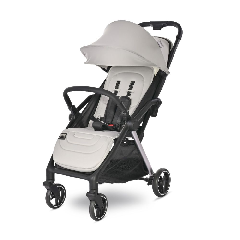 Carucior pentru nou-nascut autofold, Lorelli Loret, ultra-light, pana la 22 kg, Grey Jasper