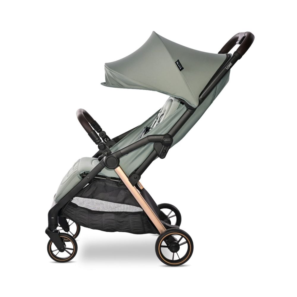Carucior pentru nou-nascut autofold, Lorelli Loret, ultra-light, pana la 22 kg, Green