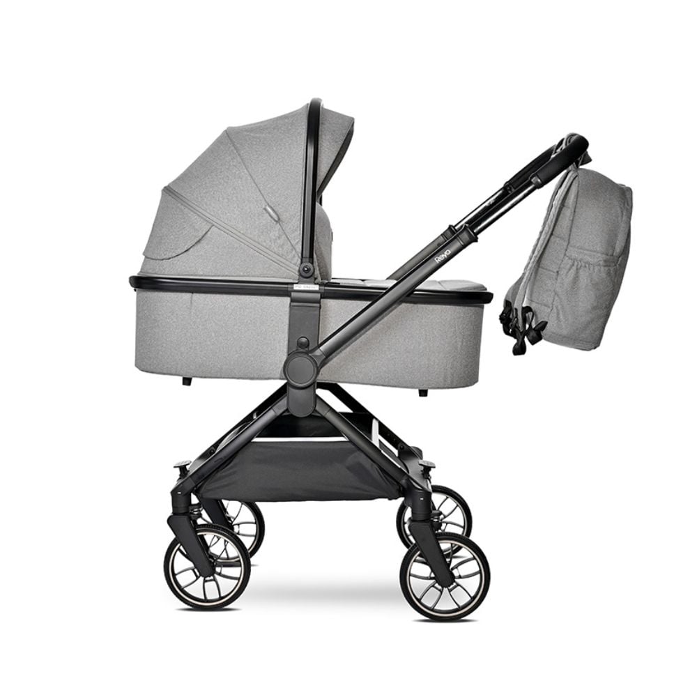 Carucior 3 in 1, Lorelli Reya, maner reversibil, pana la 22 kg, Grey