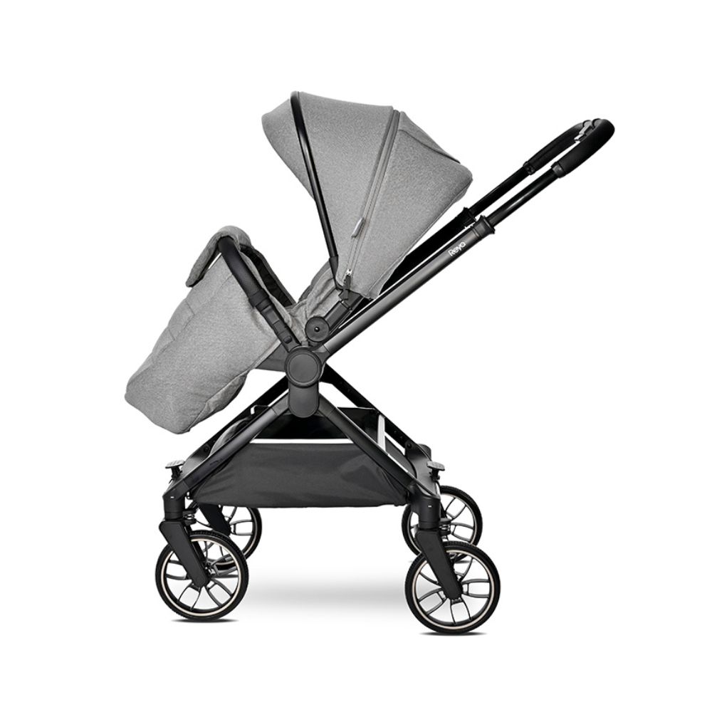 Carucior 3 in 1, Lorelli Reya, maner reversibil, pana la 22 kg, Grey