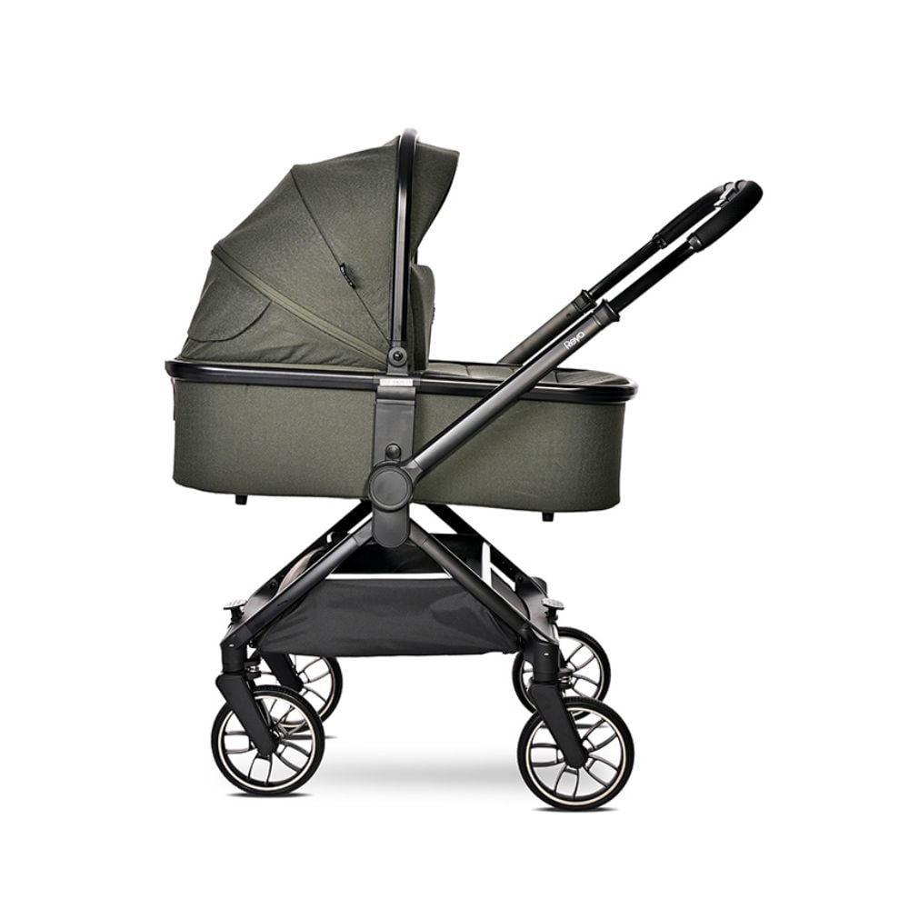 Carucior 3 in 1, Lorelli Reya, maner reversibil, pana la 22 kg, Green