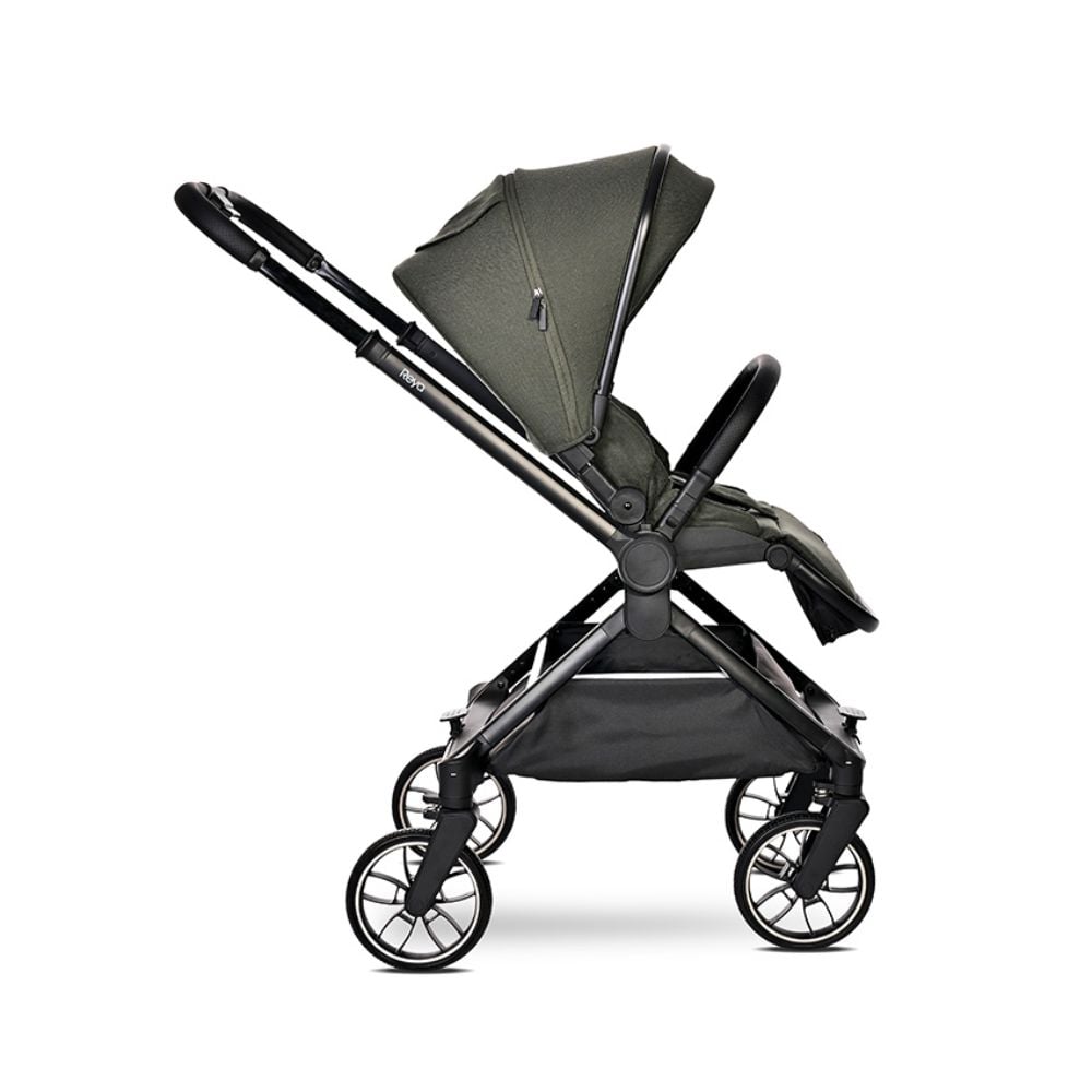 Carucior 3 in 1, Lorelli Reya, maner reversibil, pana la 22 kg, Green