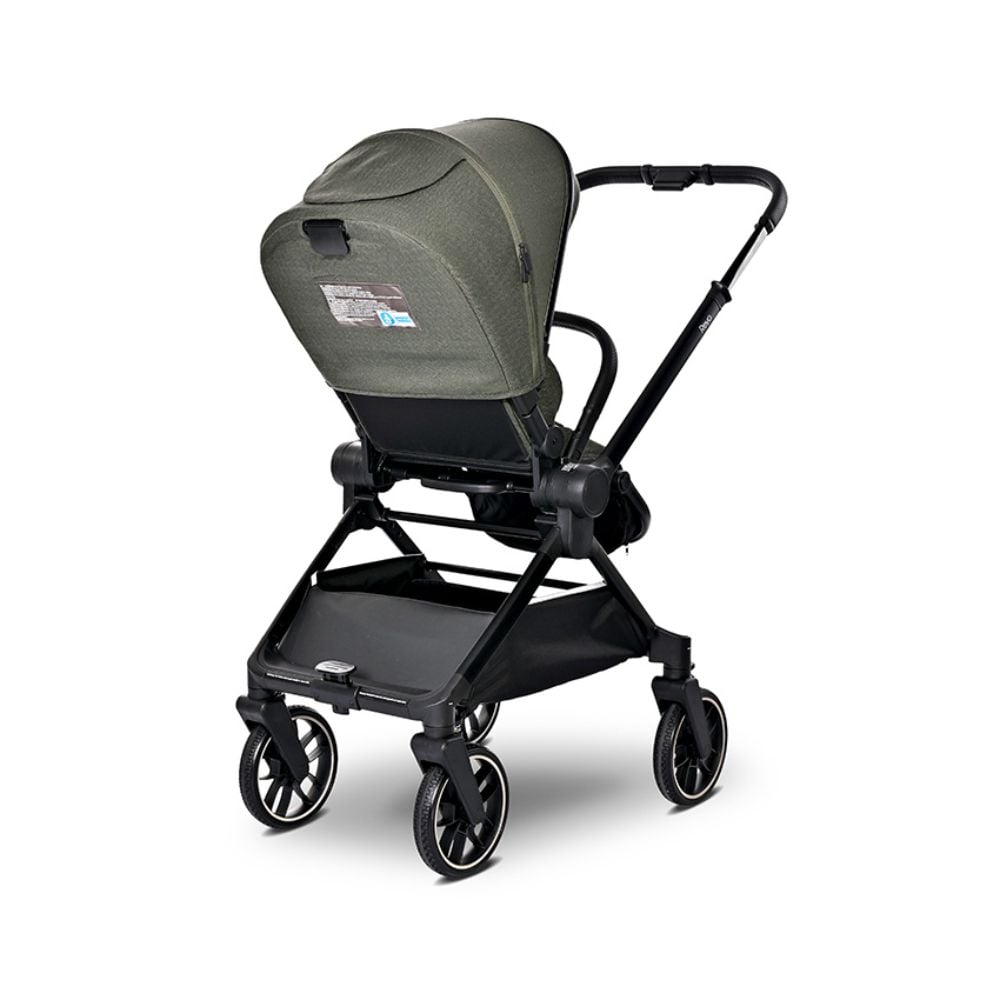 Carucior 3 in 1, Lorelli Reya, maner reversibil, pana la 22 kg, Green