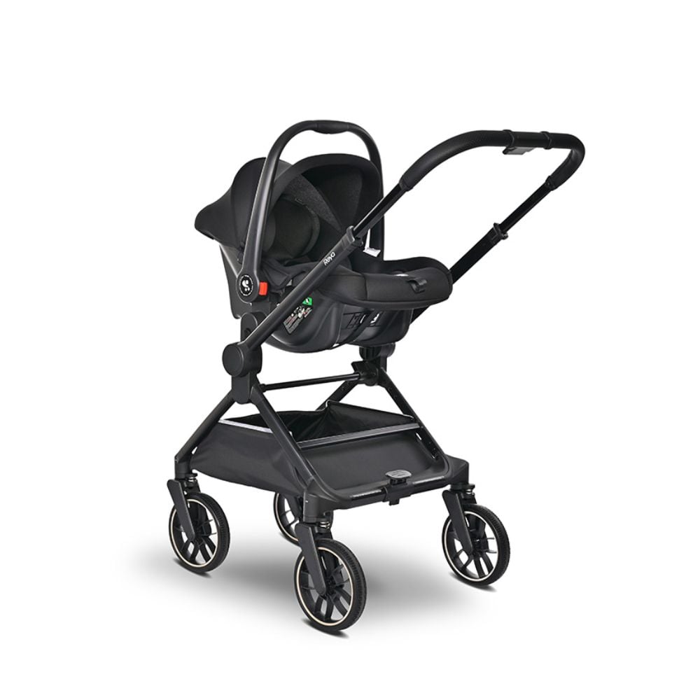 Carucior 3 in 1, Lorelli Reya, maner reversibil, pana la 22 kg, Green