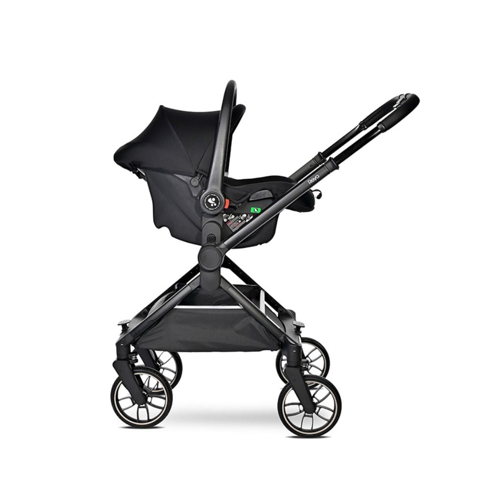 Carucior 3 in 1, Lorelli Reya, maner reversibil, pana la 22 kg, Green