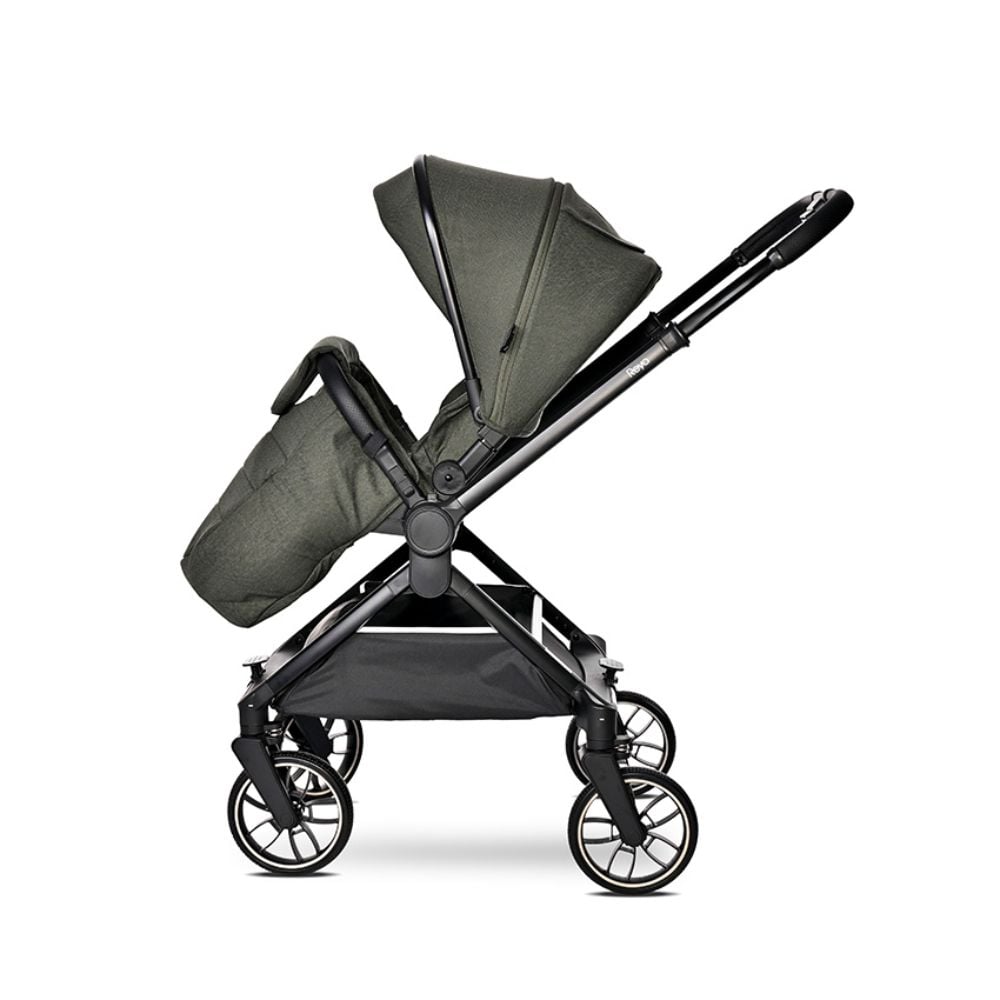 Carucior 3 in 1, Lorelli Reya, maner reversibil, pana la 22 kg, Green