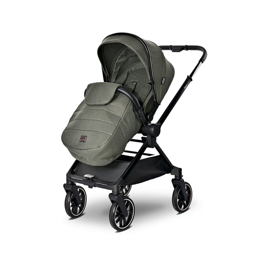 Carucior 3 in 1, Lorelli Reya, maner reversibil, pana la 22 kg, Green