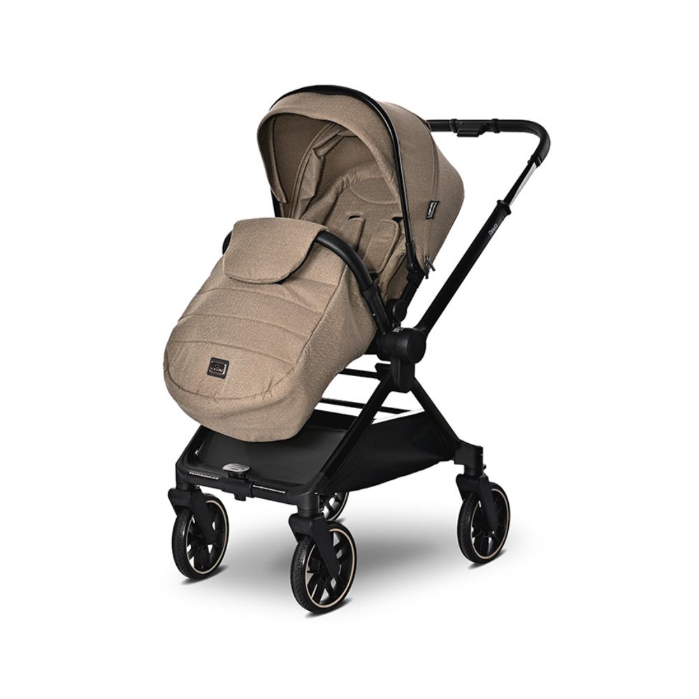 Carucior 3 in 1, Lorelli Reya, maner reversibil, pana la 22 kg, Brown