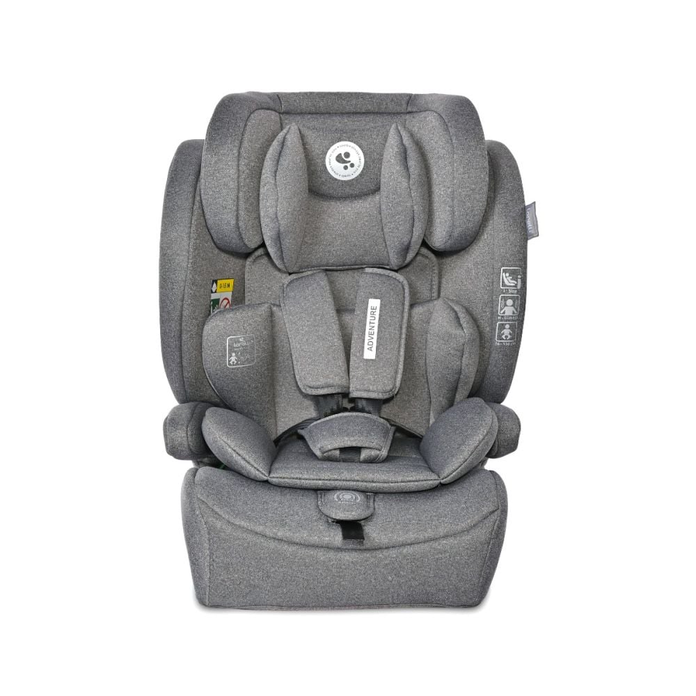 Scaun auto, Lorelli Adventure, i-Size, 15 luni-12 ani, 76-150 cm, Grey