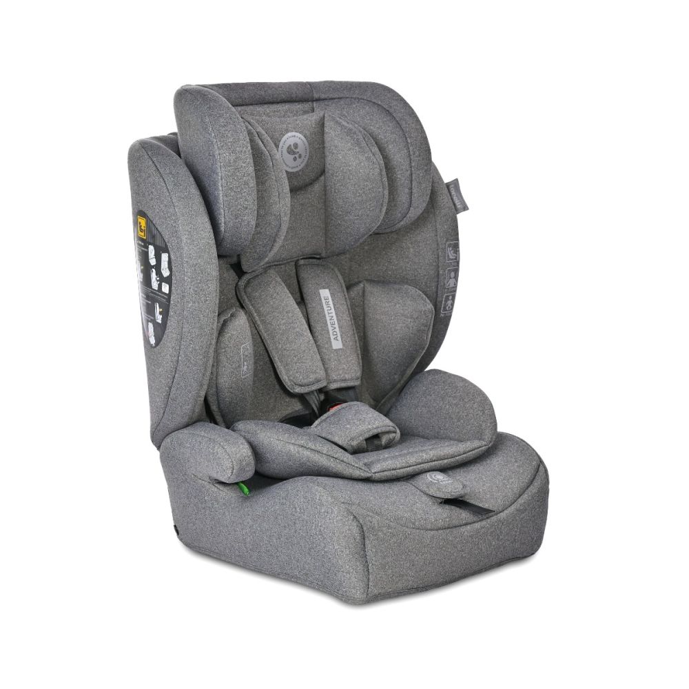 Scaun auto, Lorelli Adventure, i-Size, 15 luni-12 ani, 76-150 cm, Grey