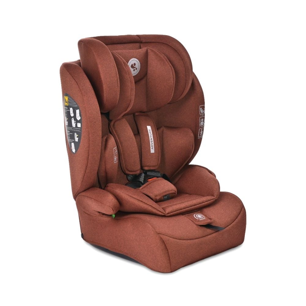 Scaun auto, Lorelli Adventure, i-Size, 15 luni-12 ani, 76-150 cm, Ginger