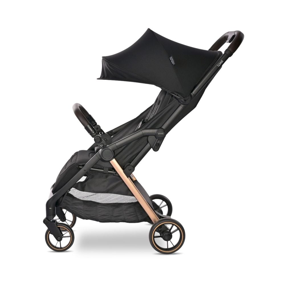 Carucior 2 in 1 autofold, Lorelli Loret, set adaptori inclus, cosulet auto inclus, pana la 22 kg, Black Jasper