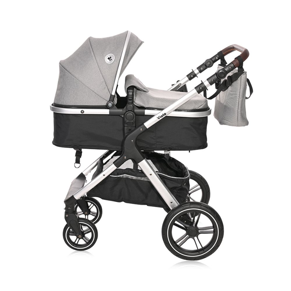 Carucior Lorelli Viola, Cos auto inclus, set adaptori, pana la 22 kg, Opaline Grey