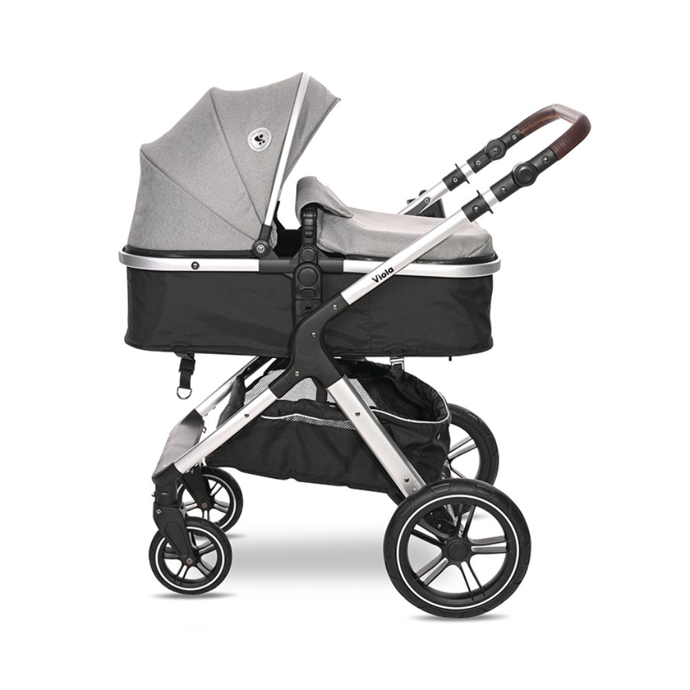 Carucior Lorelli Viola, Cos auto inclus, set adaptori, pana la 22 kg, Opaline Grey