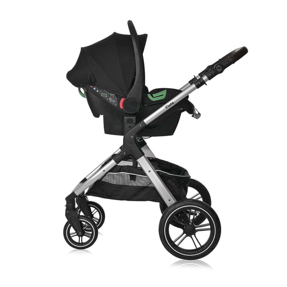 Carucior Lorelli Viola, Cos auto inclus, set adaptori, pana la 22 kg, Opaline Grey