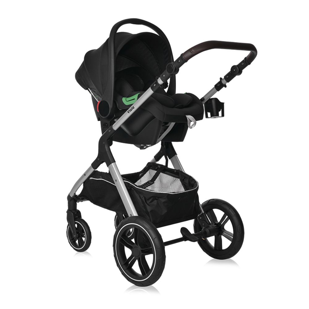Carucior Lorelli Viola, Cos auto inclus, set adaptori, pana la 22 kg, Opaline Grey