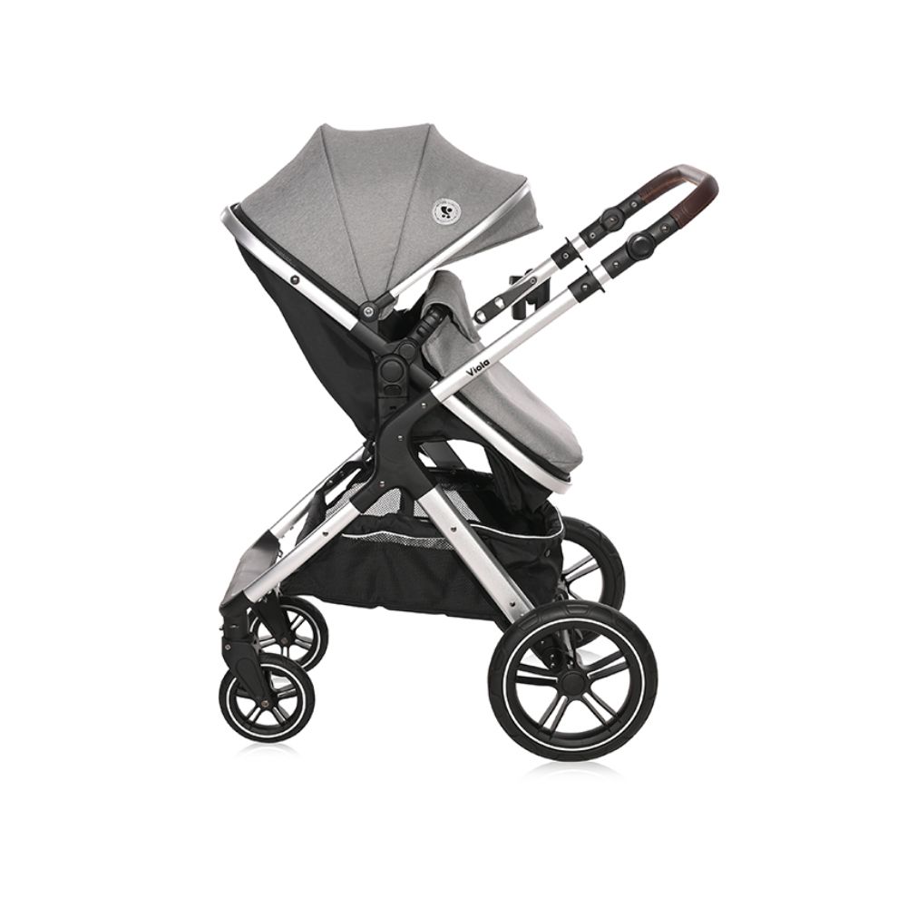 Carucior Lorelli Viola, Cos auto inclus, set adaptori, pana la 22 kg, Opaline Grey