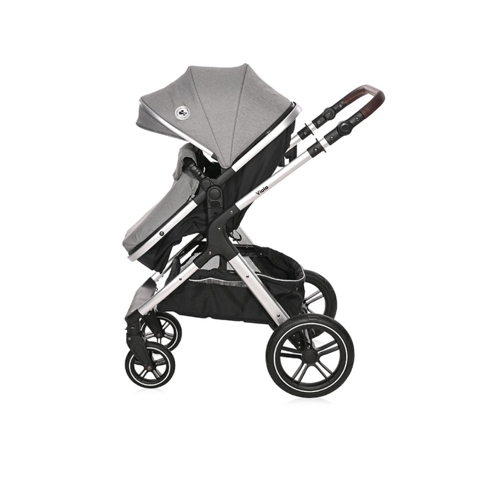 Carucior Lorelli Viola, Cos auto inclus, set adaptori, pana la 22 kg, Opaline Grey