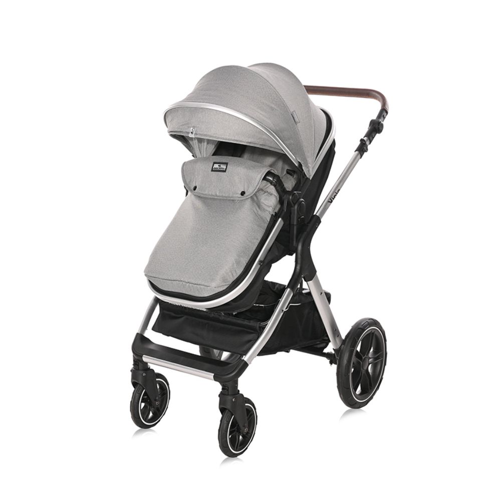 Carucior Lorelli Viola, Cos auto inclus, set adaptori, pana la 22 kg, Opaline Grey
