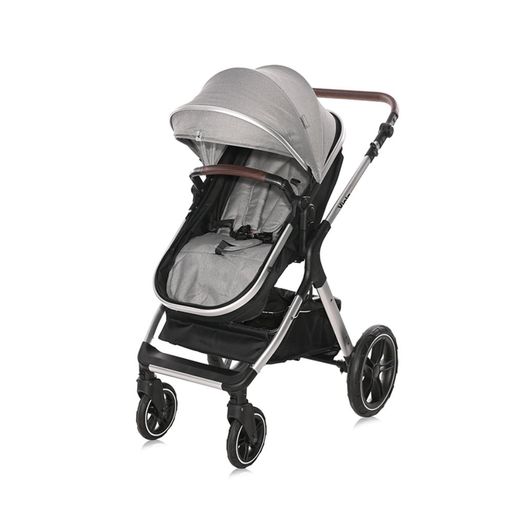 Carucior Lorelli Viola, Cos auto inclus, set adaptori, pana la 22 kg, Opaline Grey