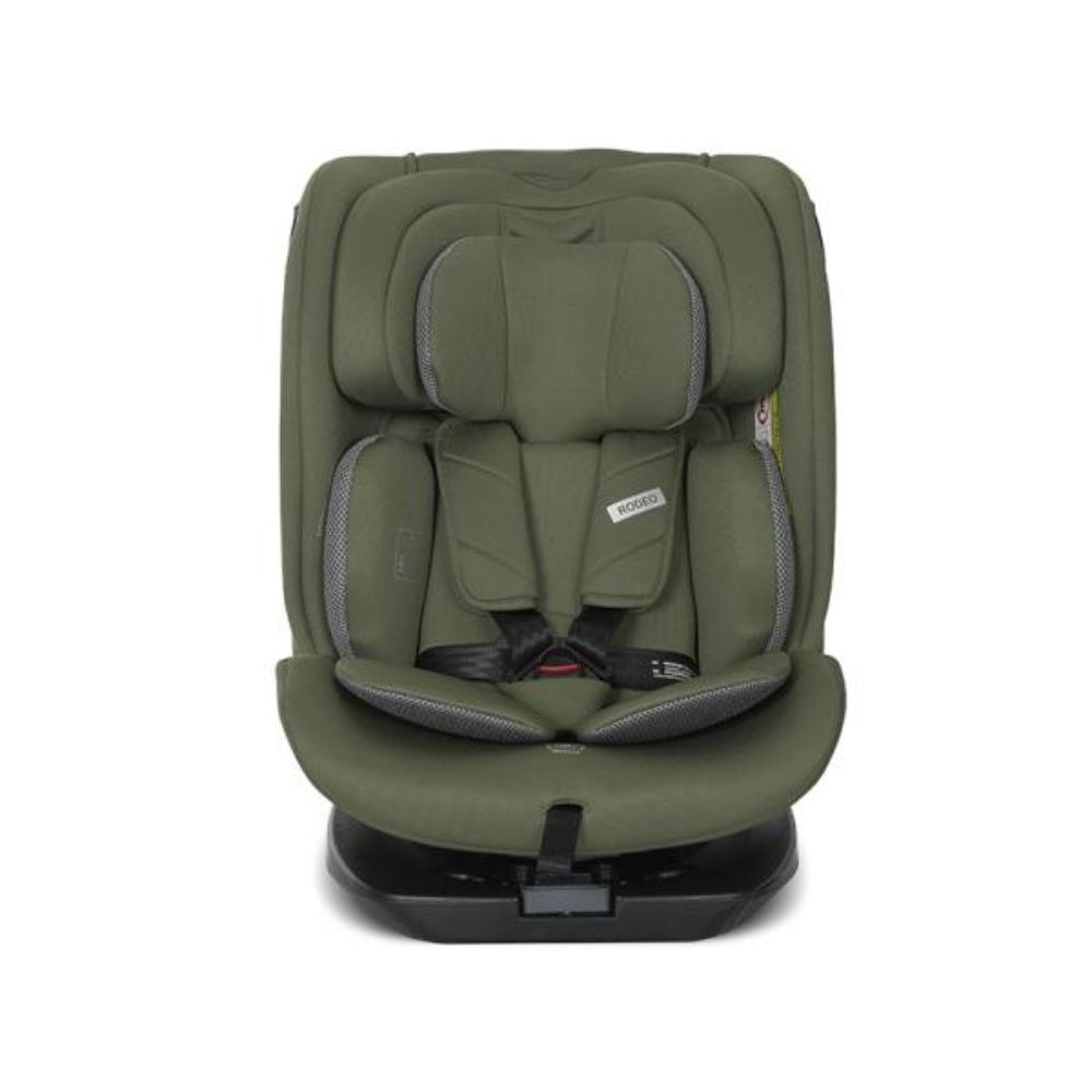 Scaun auto, Lorelli Rodeo, I-Size, Isofix, rotativ, 0 luni-12 ani, 40-150 cm, Green And Grey