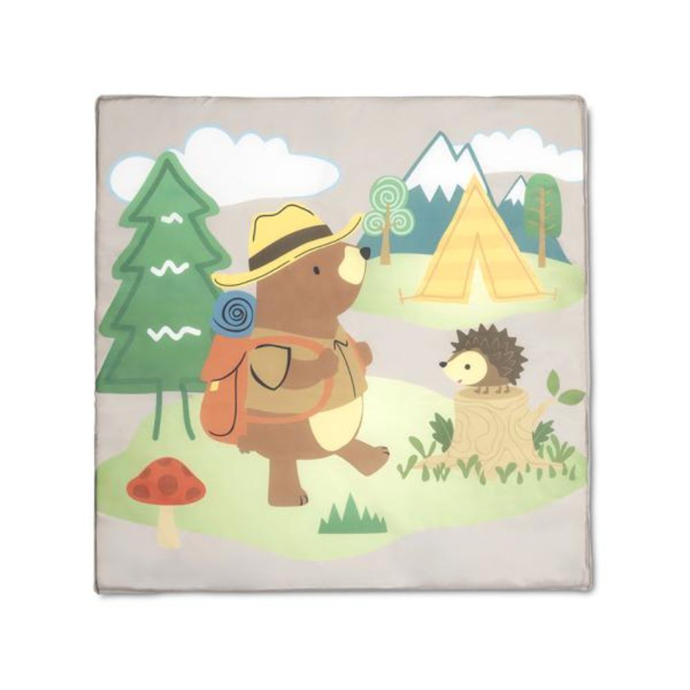 Tarc de joaca, Lorelli Play N Relax, 100 x 100 x 75 cm, deschidere laterala, geanta de transport, Beige Camping