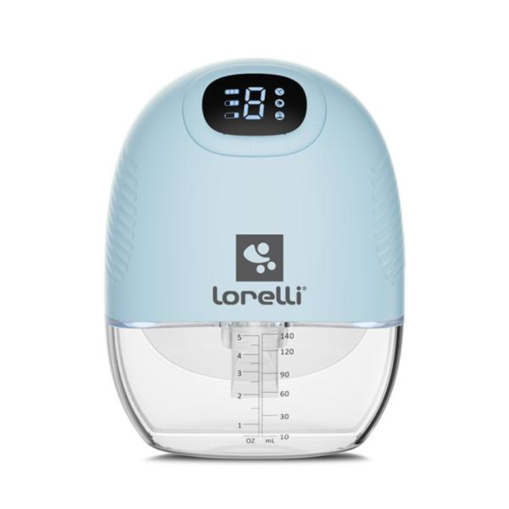 Pompa de san electrica portabila, Lorelli Alice, hands free, 3 moduri de operare, functie masaj, 9 niveluri, cu accesorii incluse, 140 ml, Blue