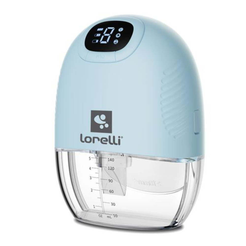 Pompa de san electrica portabila, Lorelli Alice, hands free, 3 moduri de operare, functie masaj, 9 niveluri, cu accesorii incluse, 140 ml, Blue