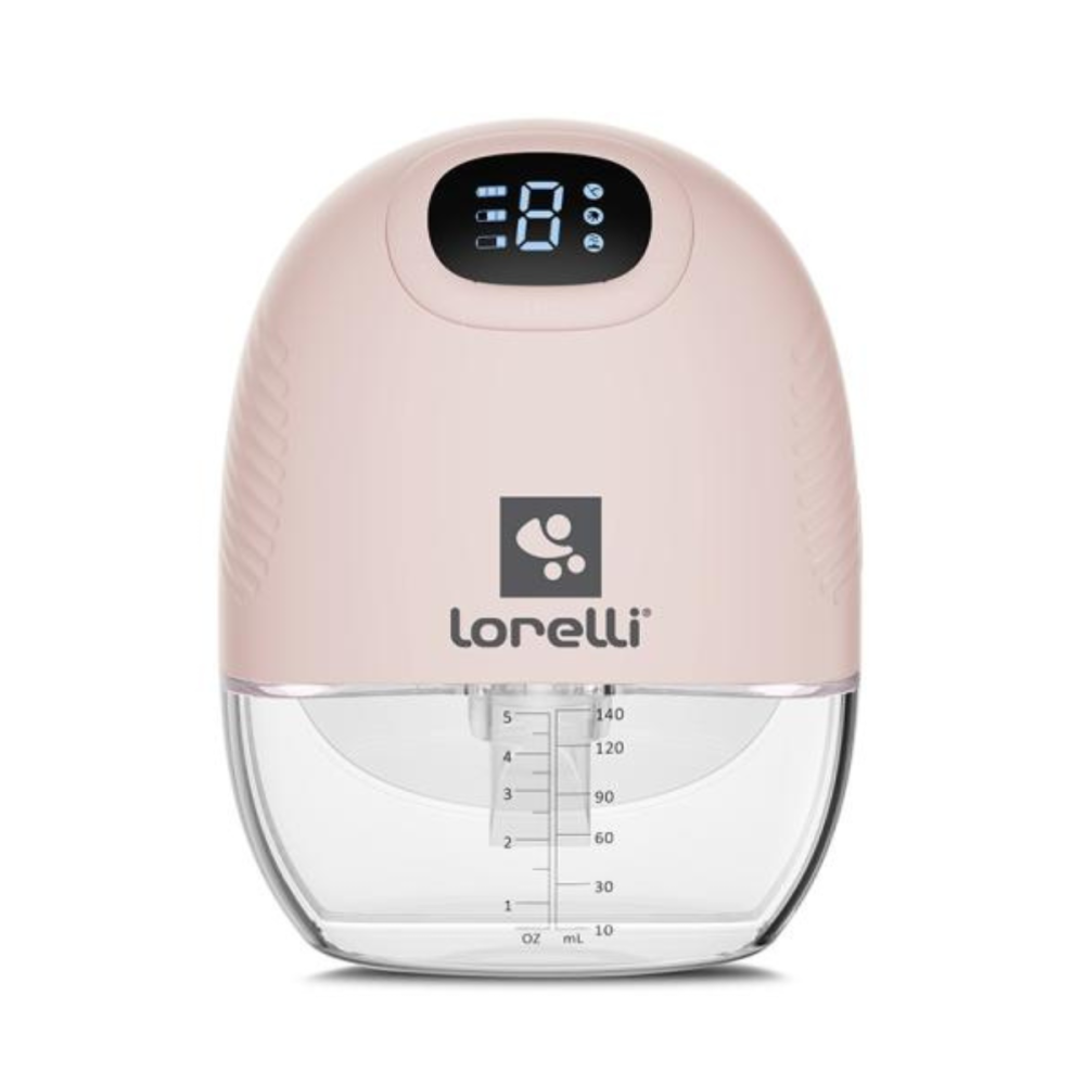 Pompa de san electrica portabila, Lorelli Alice, hands free, 3 moduri de operare, functie masaj, 9 niveluri, cu accesorii incluse, 140 ml, Pink