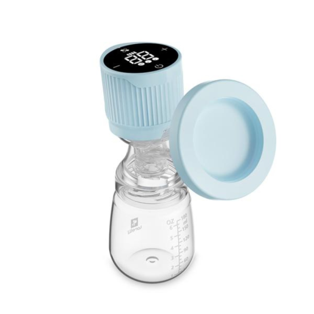 Pompa de san electrica, Lorelli Lila, 3 moduri de operare, functie masaj, 15 niveluri de aspiratie, 180 ml, Blue