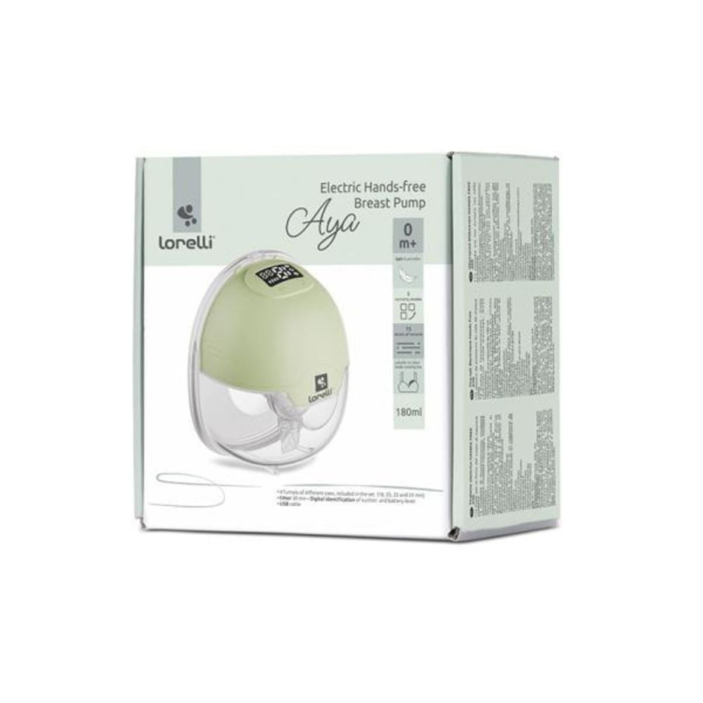 Pompa de san electrica portabila, Lorelli Aya, hands free, 3 moduri de operare, functie masaj, 15 niveluri, accesorii incluse, 180 ml, Blue