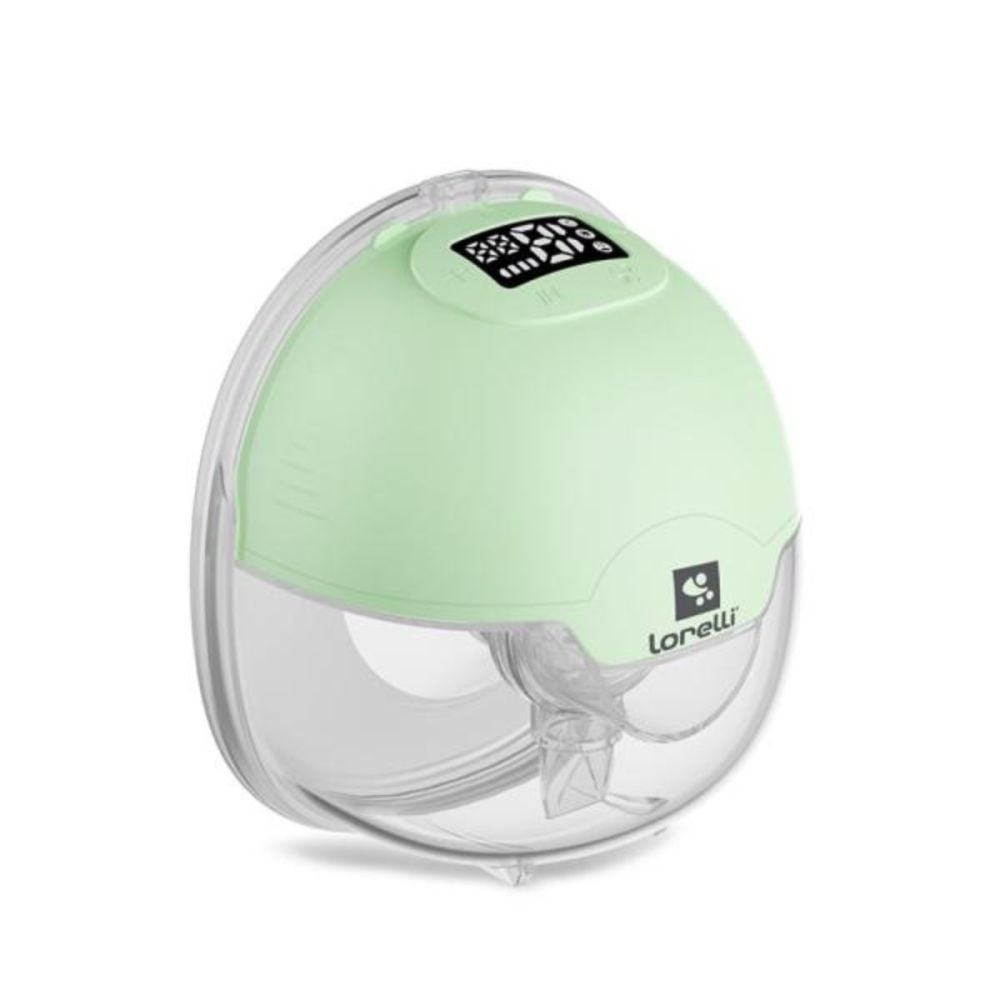 Pompa de san electrica portabila, Lorelli Aya, hands free, 3 moduri de operare, functie masaj, 15 niveluri, accesorii incluse, 180 ml, Green