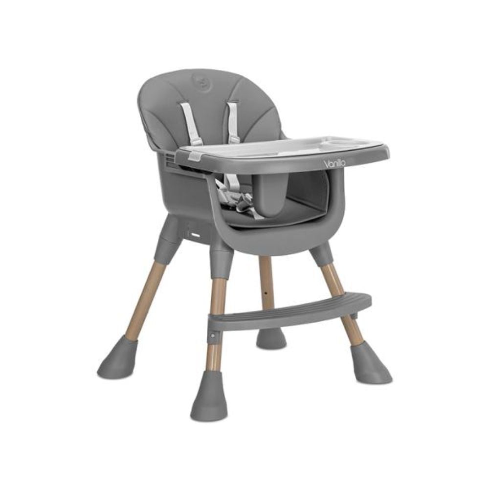 Scaun inalt de masa, Lorelli Vanilla, 3 in 1, de la 6 luni pana la 6 ani (26 kg), Grey