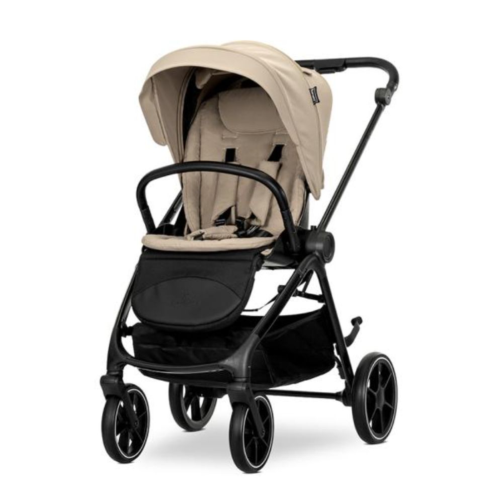 Carucior set 2 in 1, Lorelli Venice, cos landou individual, cadru din aluminiu, sezut reversibil, pana la 22 Kg, Beige