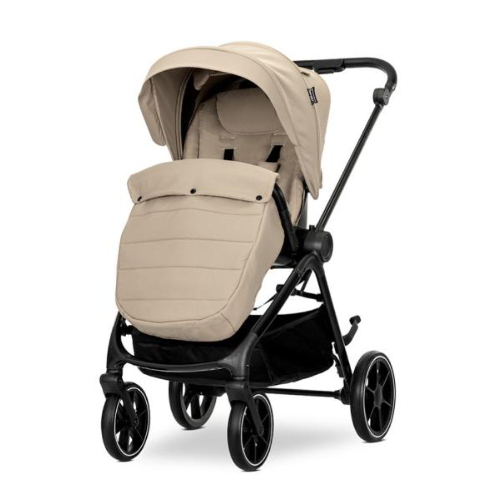 Carucior set 2 in 1, Lorelli Venice, cos landou individual, cadru din aluminiu, sezut reversibil, pana la 22 Kg, Beige